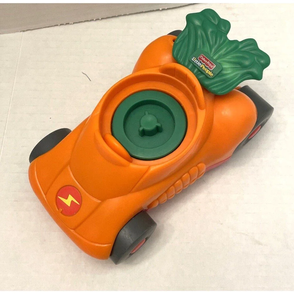 Fisher Price Little People Animalville Carrot Race Car 2009 Working Sound